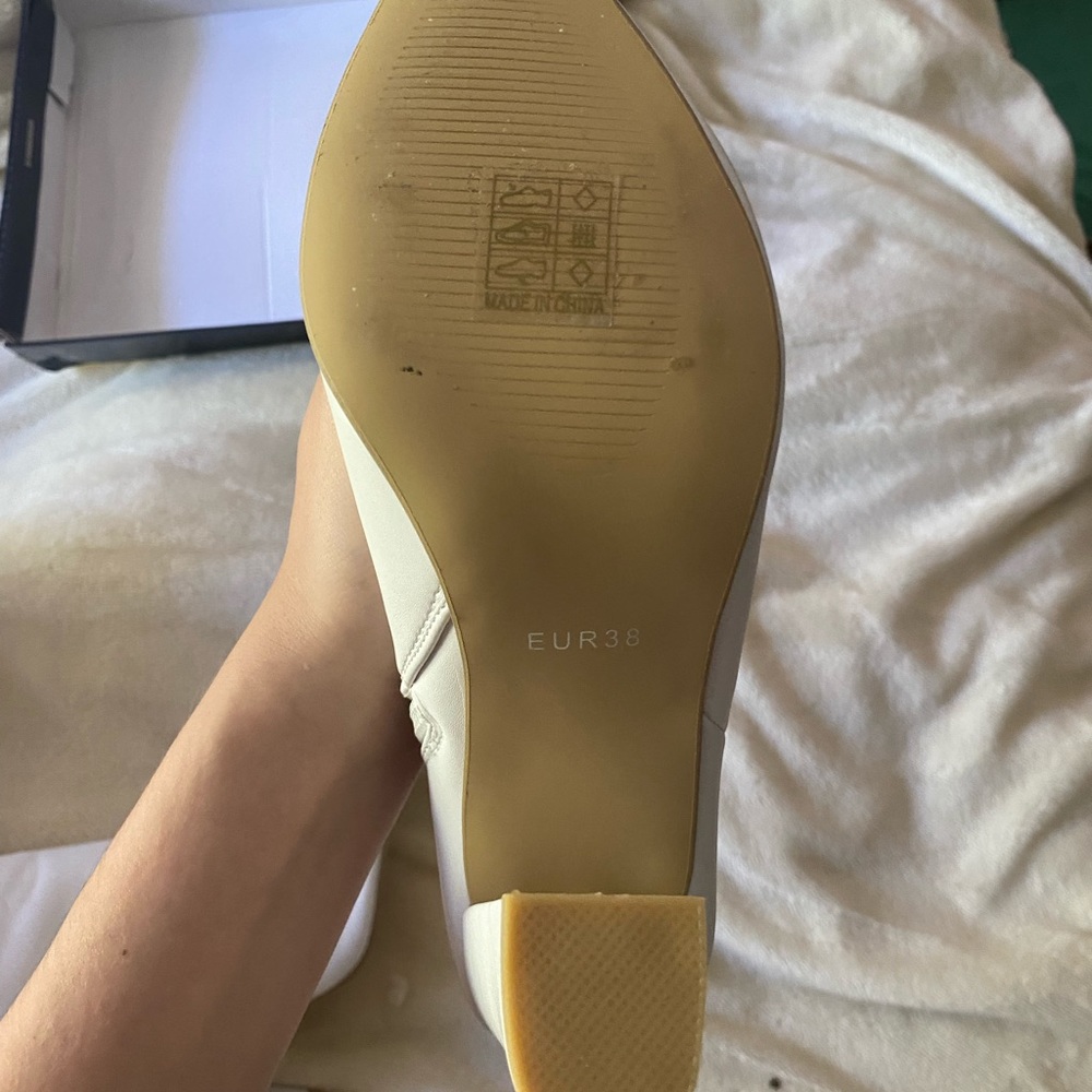 White Booties Never Worn! Size 7.5! Pointed Toe! - image 3